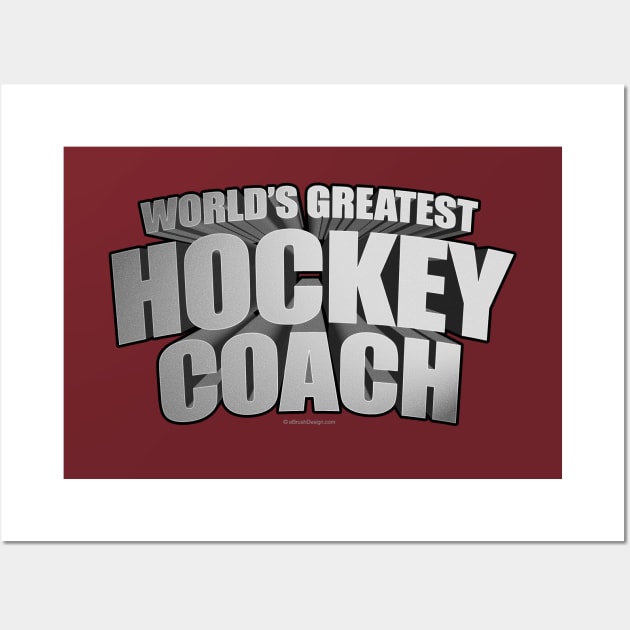 World's Greatest Hockey Coach Wall Art by eBrushDesign